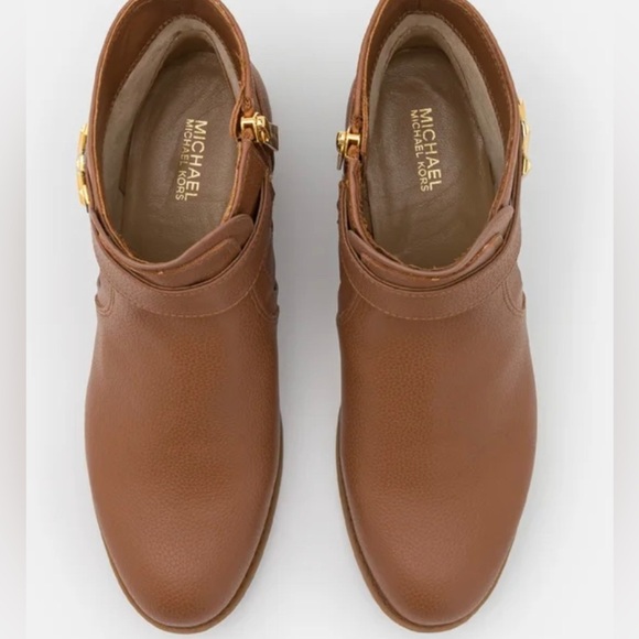 MICHAEL KORS JILLY FLAT BOOTIE Ankle Boots Size 8.5 Leather AUTHENTIC NEW IN BOX - Picture 4 of 9